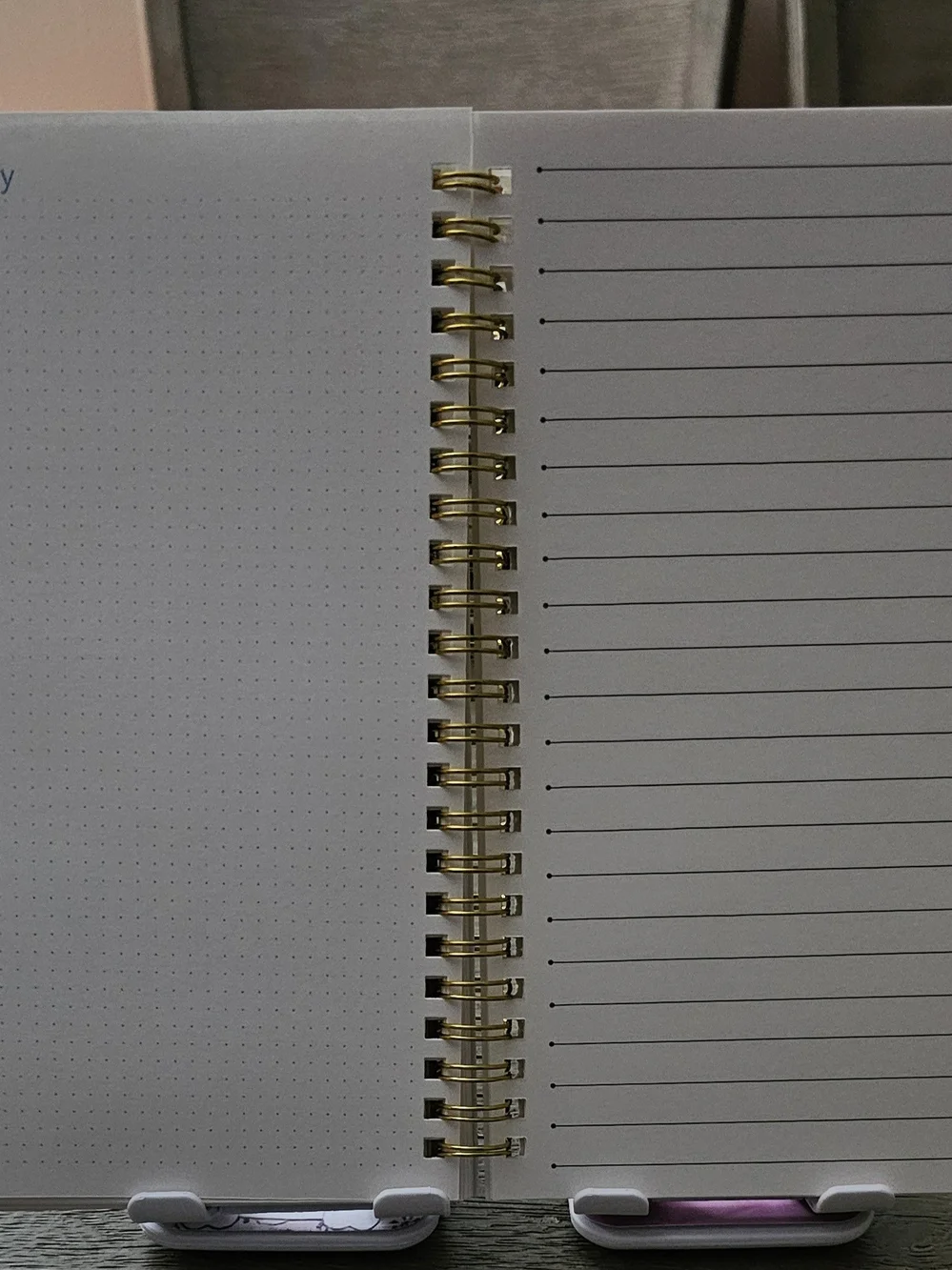 2025-2027 Pink Marble Spiral Planner with Gold Elastic